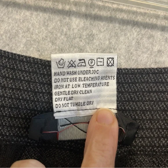 Fusun Merino Wool Skirt Women’s Size S Art to Wear A-line Black Gray Midi Ankle - Picture 9 of 12